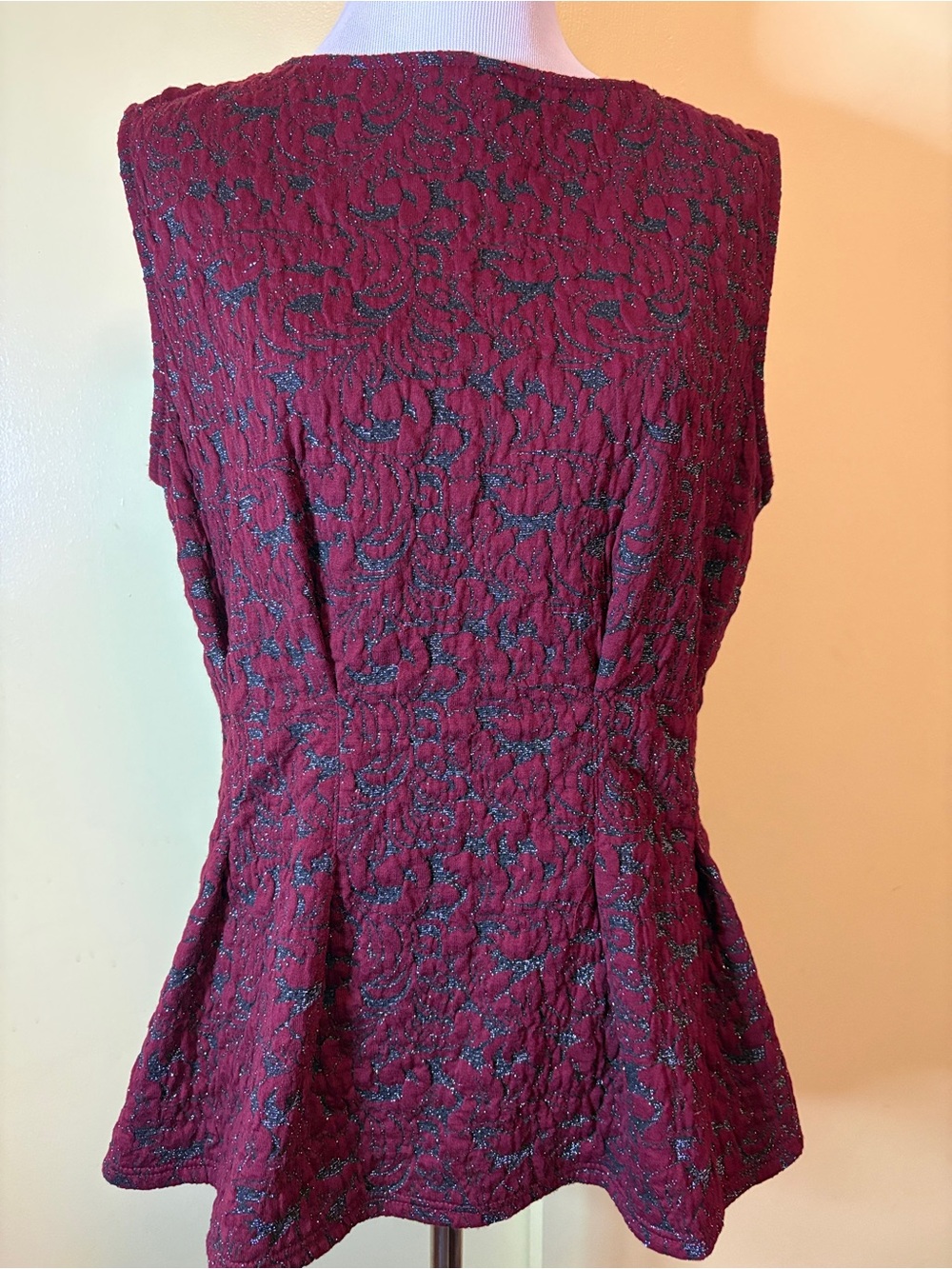 Anthropologie x Eva Franco Jacquard Peplum Top. - Picture 5 of 13